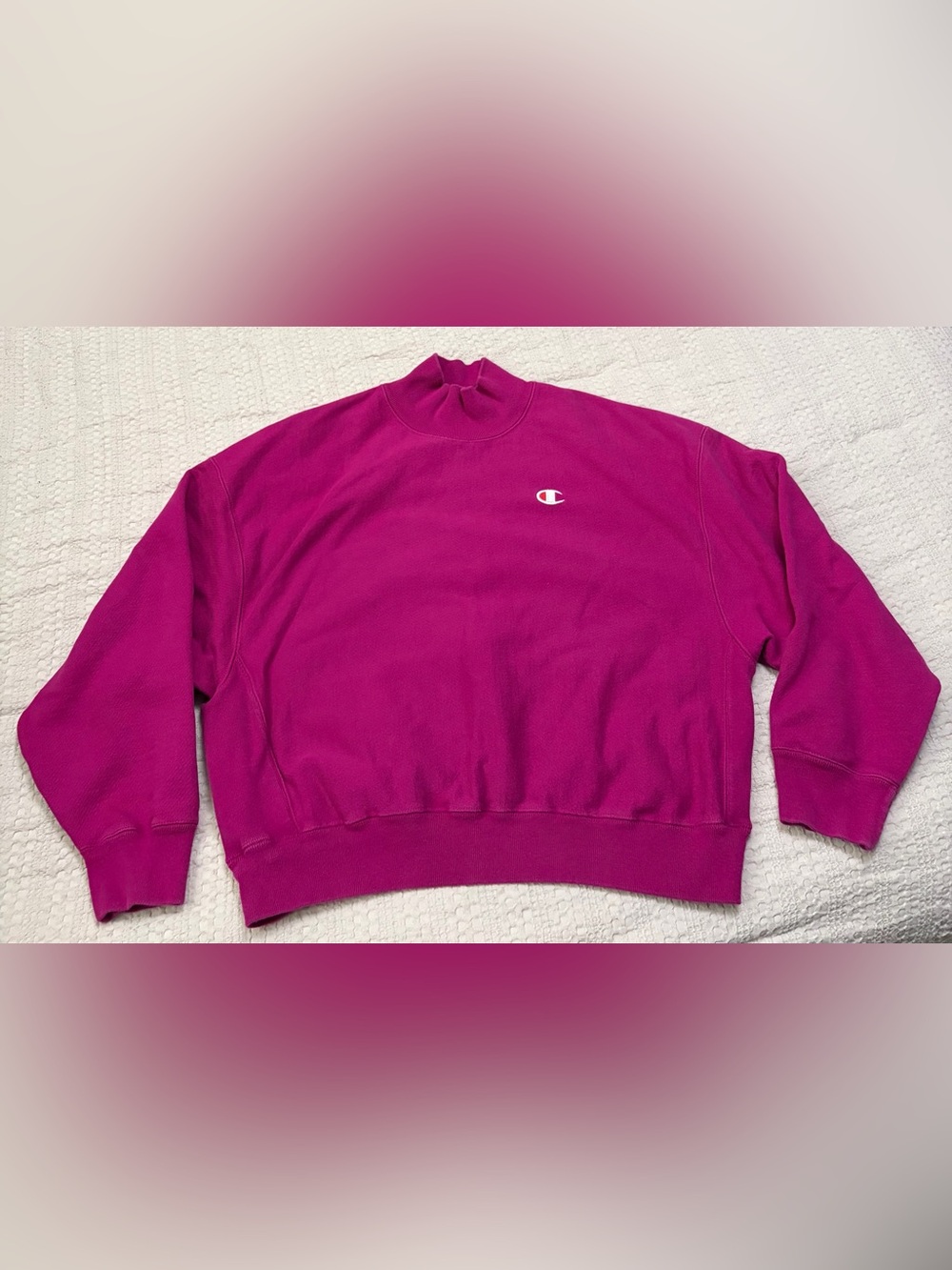 Champion Women's pink Mock Neck Sweatshirt
